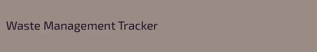 Waste Management Tracker